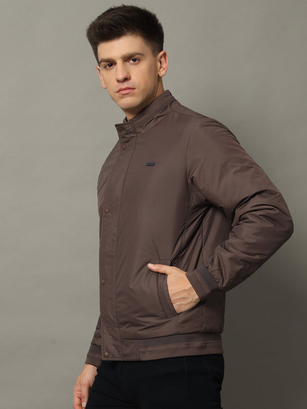 Puffer Jackets for Men – Lightweight, Water-Resistant Brown Bomber Jacket with Contemporary Styling