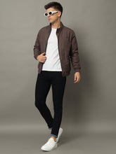 Puffer Jackets for Men – Lightweight, Water-Resistant Brown Bomber Jacket with Contemporary Styling