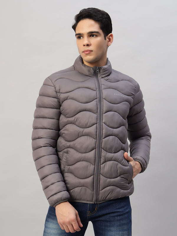 Puffer Jackets for Men – Lightweight, Water-Resistant Grey Quilted Jacket with Sleek Design