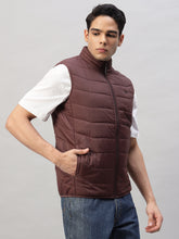 Men's Lightweight Maroon Sleeveless Quilted Puffer Jacket – Water-Resistant, Ultra-Comfortable, Stylish Outerwear