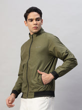 Men’s Stylish Windcheater Jacket – Lightweight, Durable Olive Green Polyester Windbreaker