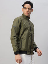 Men’s Stylish Windcheater Jacket – Lightweight, Durable Olive Green Polyester Windbreaker