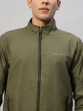 Men’s Stylish Windcheater Jacket – Lightweight, Durable Olive Green Polyester Windbreaker