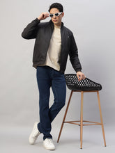 Winter Jackets for Men – Lightweight, Water-Resistant Black Bomber Jacket with Classic Appeal