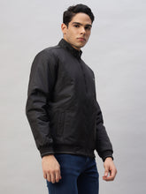 Winter Jackets for Men – Lightweight, Water-Resistant Black Bomber Jacket with Classic Appeal